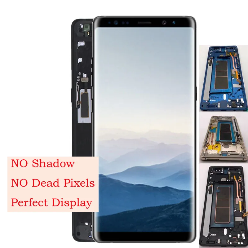 ЖК дисплей SUPER AMOLED 6 3 дюйма для Samsung Note 8 N950 N950F N900D N900DS с рамкой и дигитайзером