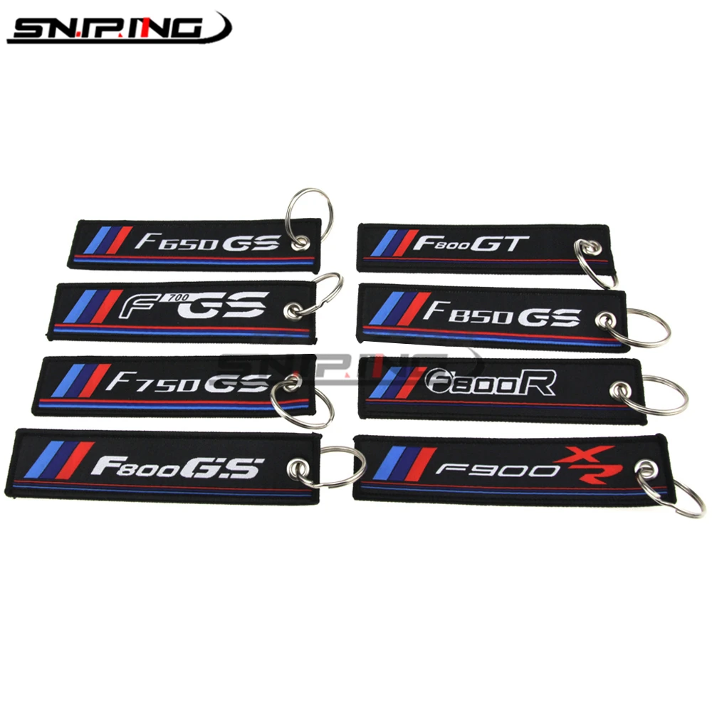 

Motorcycle keychain pendant For BMW F650GS F700GS F750GS F800R F800GT F800GS F850GS F900XR F900R badge embroidery key ring