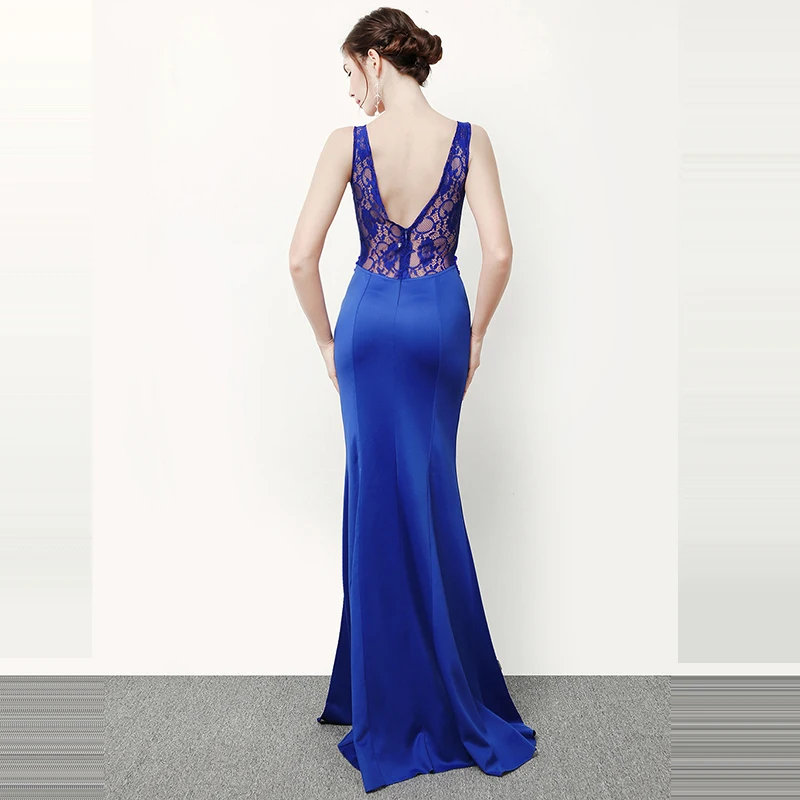 Evening Dresses Mermaid GDX406 Red Double V-neck Sleeveless Gowns For Women Dres Split Long Robe De Soiree | Свадьбы и торжества