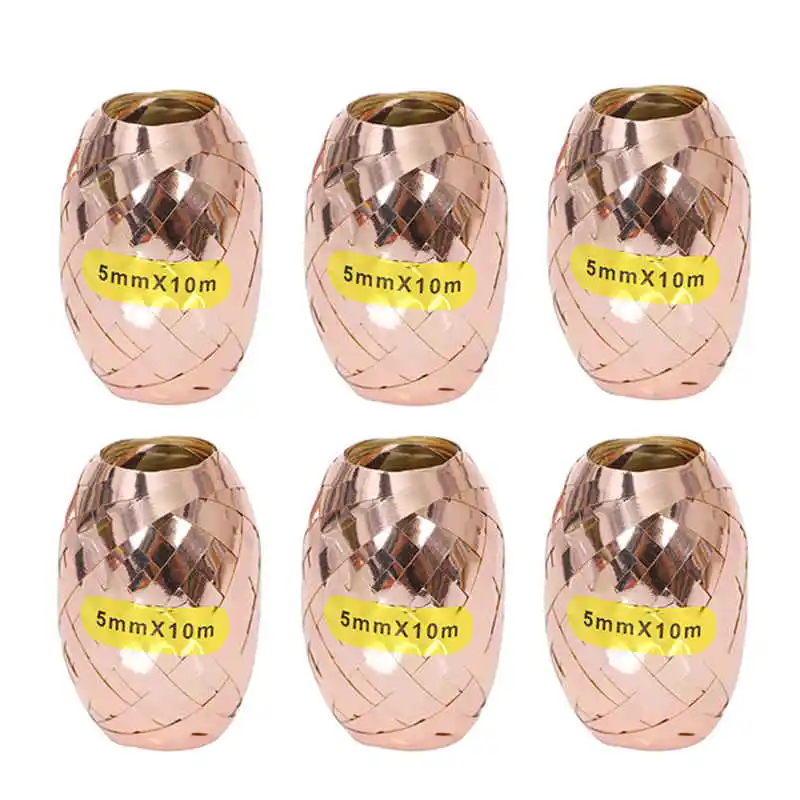 rose gold 6pcs 1 пакет 100 шт радужные цветные натуральные перья прозрачные bobo конфетти для воздушного шара аксессуары детские праздничные вечерние аранжировки - Цвет: rose gold 6pcs