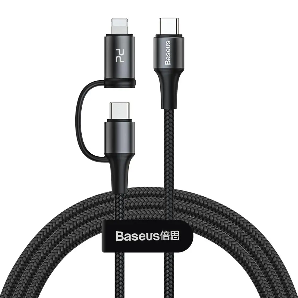 2 в 1 usb type c к кабель для macbook pro Samsung xiaomi ноутбук зарядное устройство PD Быстрая