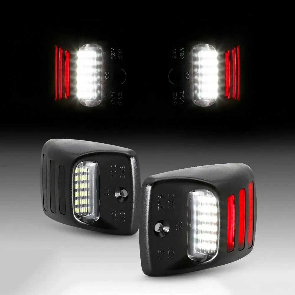 

For Toyota Tacoma-Tundra 2005-2015 Smd License Plate Lights DHBH-(Red Led Sequence Tube) 2pcs/set