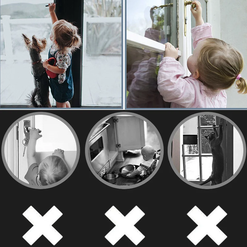 2 шт./компл. детский шкаф дверные замки уровень ручка с самоклеящейся наклейкой