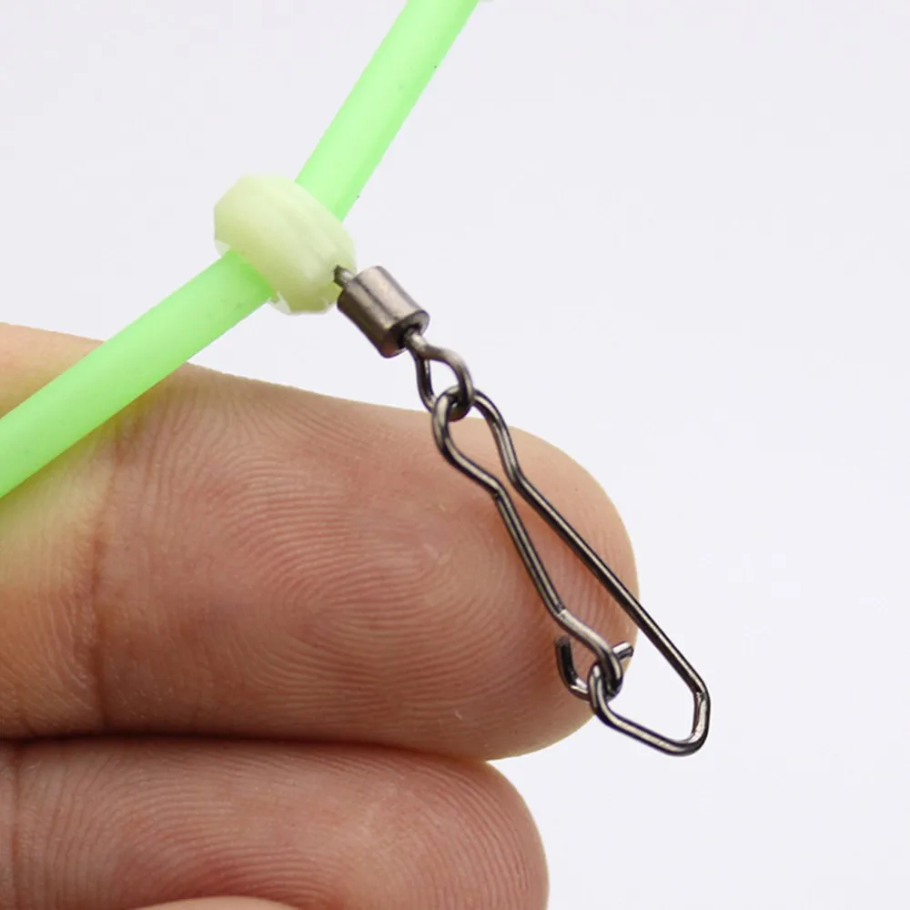 

5Pcs Fishing Hooked Balance Plastic Head Snaps With Strong Pin Sea Hook Lure Connector Fishing Line For Outdoor Fishing