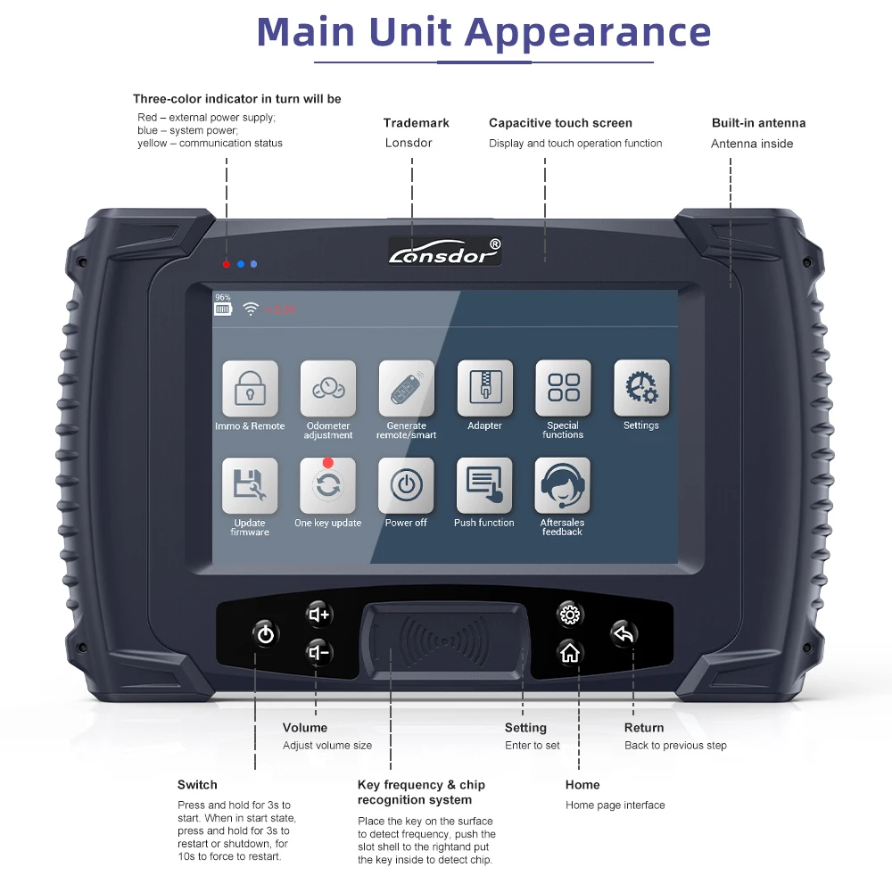 

Lonsdor K518S Car Key Programmer Odometer Correction Smart/Remote Auto Key Programming EEPROM Anti Theft Mileage Adjustment Tool