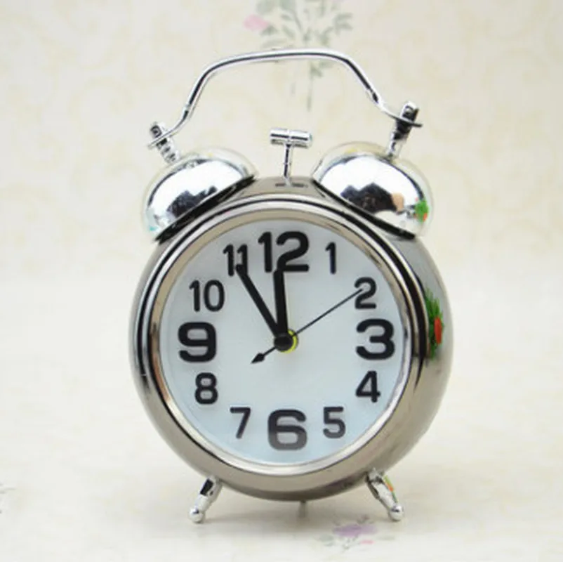 Круглый номер двойной громкий звонок Будильник ночной Светильник домашнего