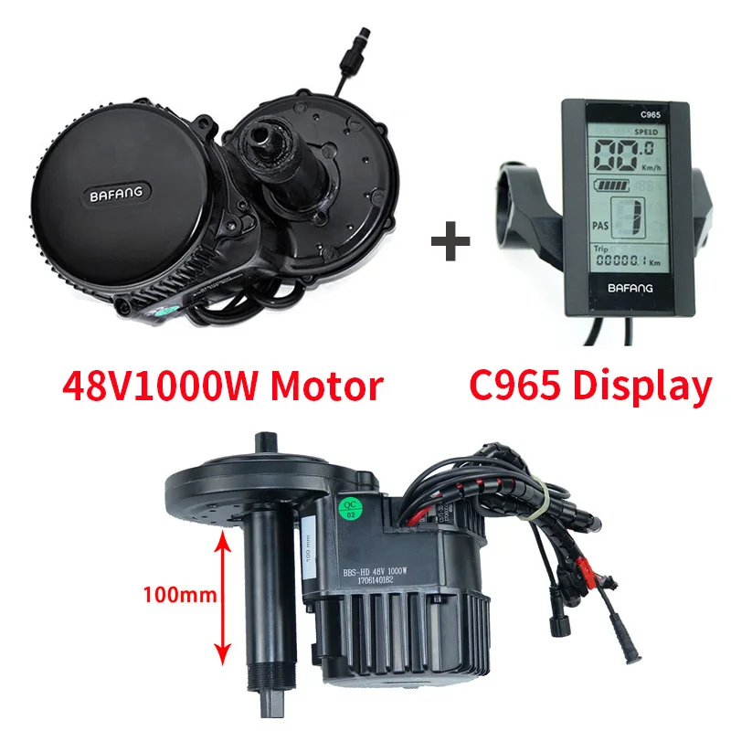 1000W17.5 C965 100MM BBSHD середине привода 48V 1000W электрический велосипед Motor Наборы с Батарея samsung 48V 17.5Ah литий-ионный аккумулятор вниз трубки, фара для электровелосипеда в b Батарея - Цвет: 1000W17.5 C965 100MM