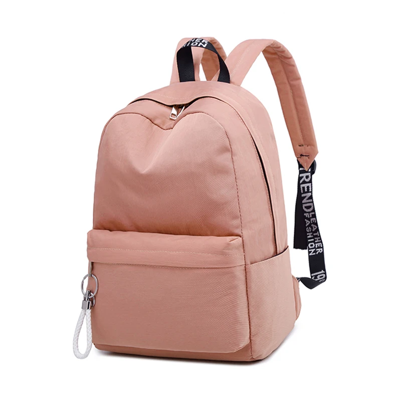 

Waterproof Nylon Women Backpack Minimalist School Bag for Teenagers Girls Solid Color Leisure Laptop Bagpack Fashion Backpack