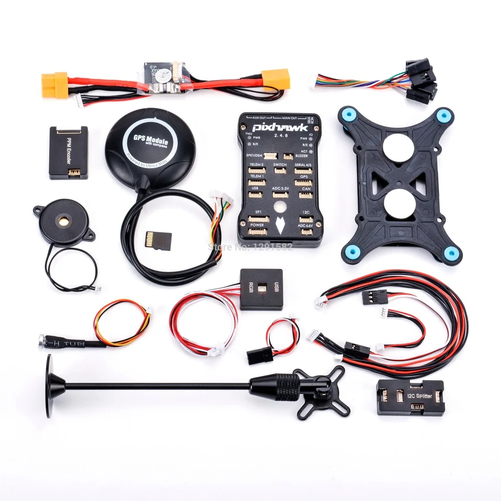 Standard kit Pixhawk PX4 PIX 2.4.8 32 бит Контроллер полета Автопилот с 16 г SD переключатель безопасности зуммер PPM IEC для радиоуправляемого квадрокопкоптера F450 S500 - Цвет: Standard kit