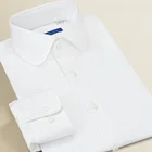 Smart Five, круглый вырез, белая рубашка с длинным рукавом, приталенная, винтажная, деловая, официальная, мужская рубашка, новинка 2020, весна-лето