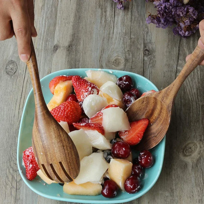 

Wooden Utensils for Cooking 6 Pack Organic Teak Wooden Spoons for Cooking Wood Utensil Set and Spatula for Kitchen