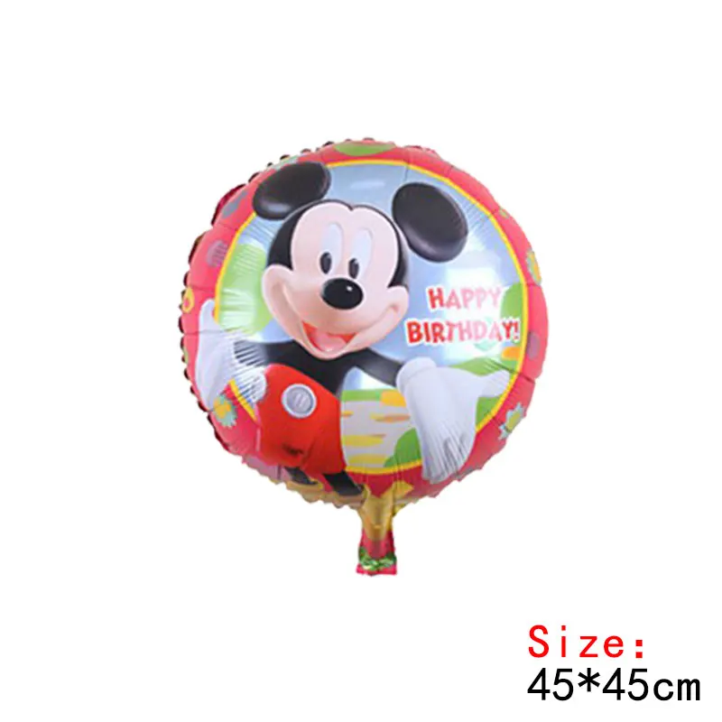 Микки Минни Маус День рождения воздушные шары торт Globos мальчик девочка день рождения Декор поставки розовый и голубой номер фольги воздушный шар - Цвет: 2pcs