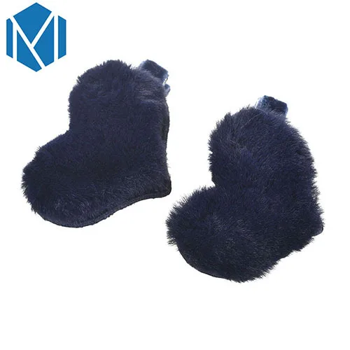 Heart navy M MMISM; Симпатичные тапочки с узором в виде звезда, заколка с цветным кролик заколки Для детей плюшевые пальто с искусственным мехом и завязками детские украшения для волос в подарок - Цвет: Heart navy