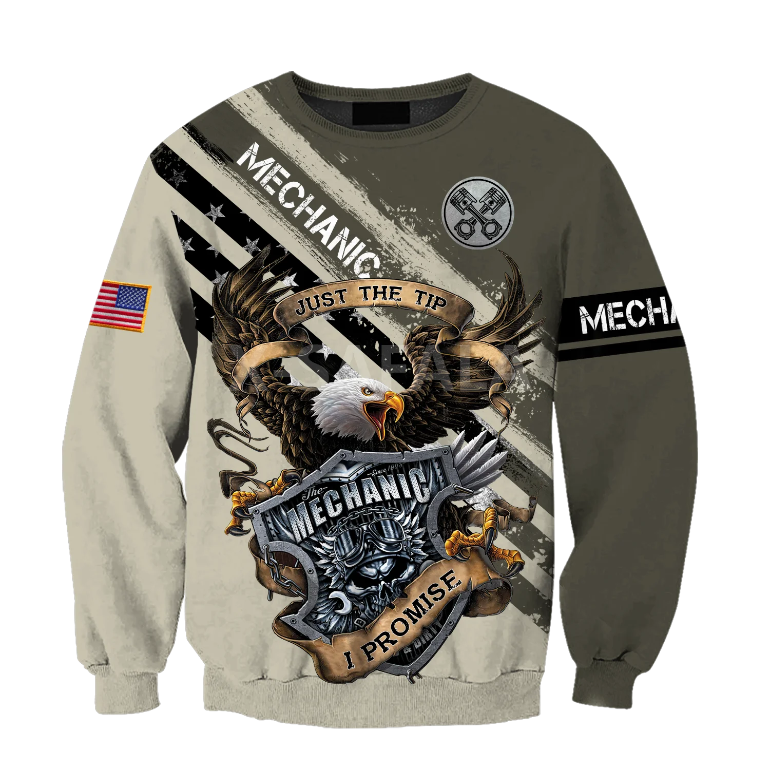 

Mechanic Uniform 3D Print Spring Autumn Hoodie Man Women Harajuku Outwear Zipper Pullover Sweatshirt Casual Unisex-2