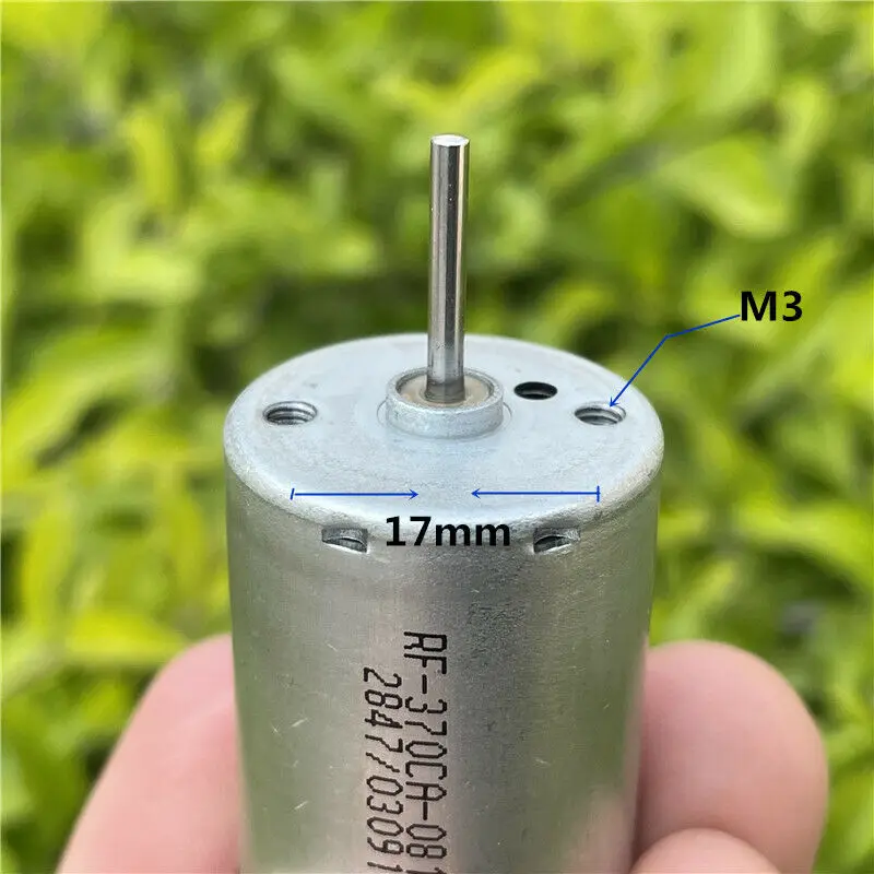 Микро 24 мм круглый RF 370CA 081050 DC 12V 24V 3750 об/мин металлической щеткой бесшумный