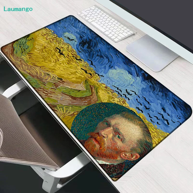 

Pc Gamer Mouse Pads Van Gogh's Paintings Large Pad Desk Protector Gaming Table Room Accessories Mousepad Speed Mats Gamers Anime