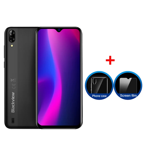 Add Glass Film Blackview A60 6," 19,2: 9 экран капли 13 Мп задняя камера 1 Гб 16 Гб Смартфон 4080 мАч Android 8,1 мобильный телефон - Цвет: Add Glass Film