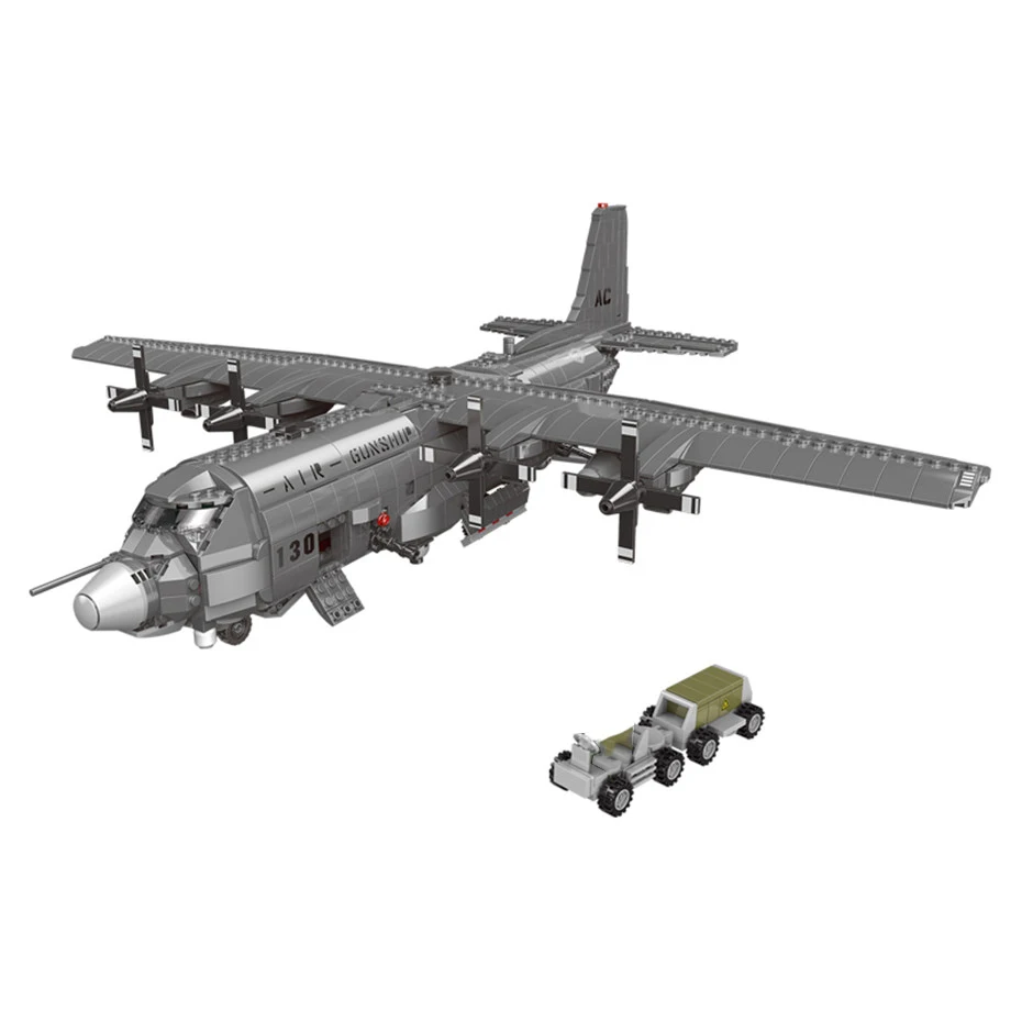 Конструктор военного самолета Xingbao вертолет A10 F35 Fighter WZ10 Copter AC130 Gunboat конструктор