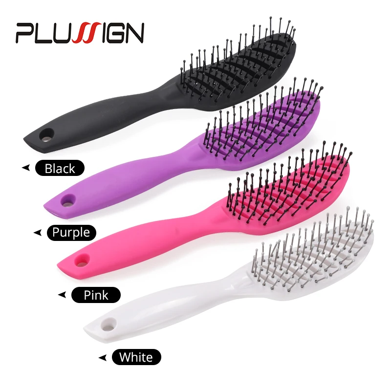 Новые щетки для волос Plussign изогнутая щетка укладки распутывания толстых
