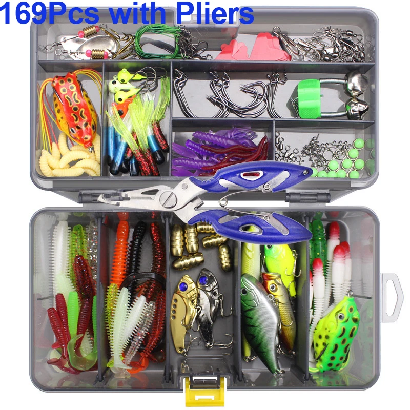 169 штук/кор. новые рыболовные приманки набор смешанный гольян Поппер Пилер крючки