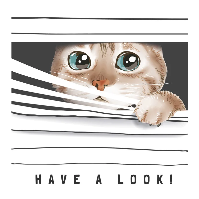 

Vivid Cat Dog Animal Toilet Stickers Home Decoration Washroom Pvc Posters Kitten Puppy Diy Cartoon Wall Art Decals