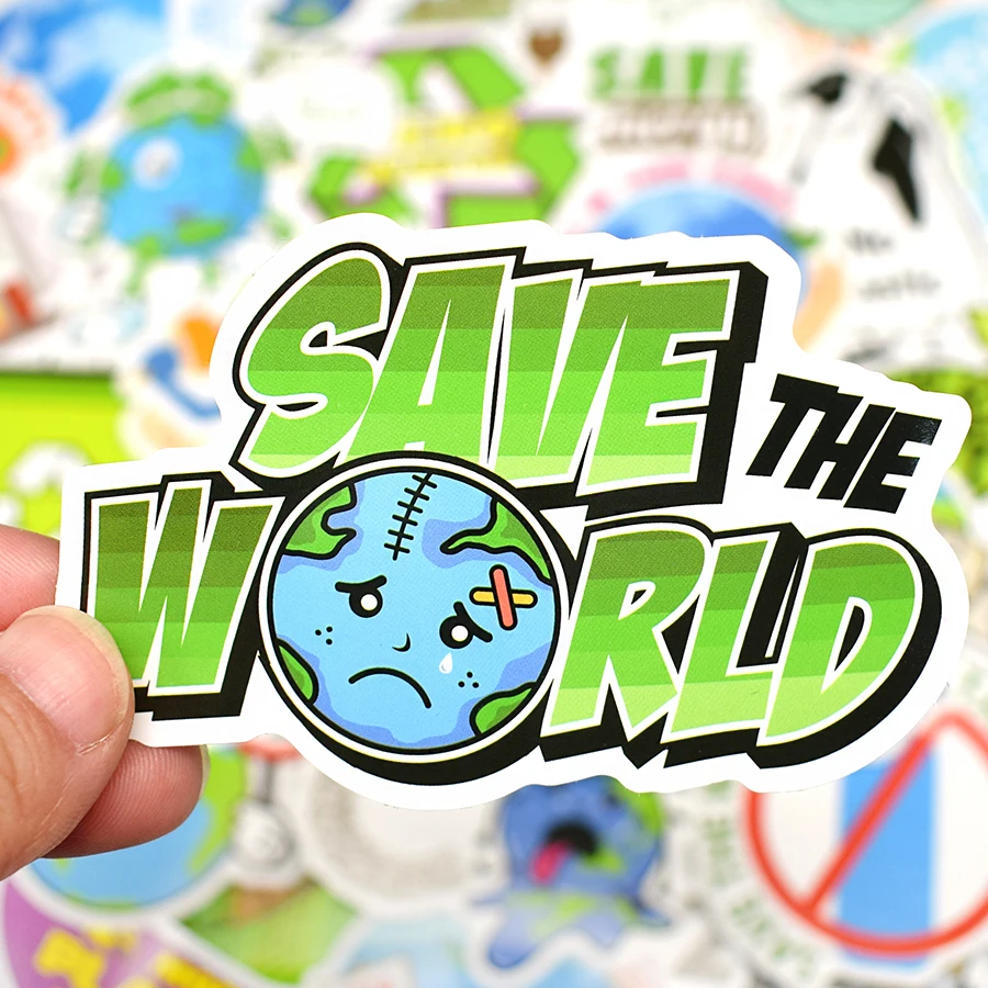 Наклейки защитные в стиле аниме 50 шт. зеленые наклейки &quotЗемля&quot для ноутбука