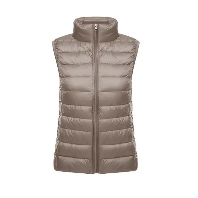

2019 New Winter White Duck Down Women Vest Jackets Coats Fashion Slim Ladies Vest Down Jackets S-XXXL