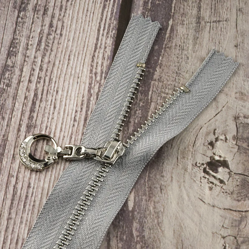 Gray ST Meetee, 3 шт., 11-25 см, 3#, металлическая молния, закрытый конец, золото, серебро, зуб, луна, тяга, молния, замок, сделай сам, сумка, одежда, Швейные аксессуары, ZA005 - Цвет: Gray ST