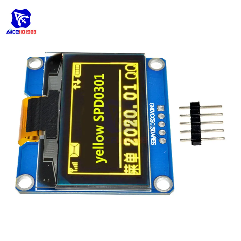 Модуль ЖК-дисплея diymore 1 54 &quot128X64 OLED SPD0301 5PIN SPI IIC I2C интерфейс 12864 для Arduino R3 MEGA2560 AVR STM32
