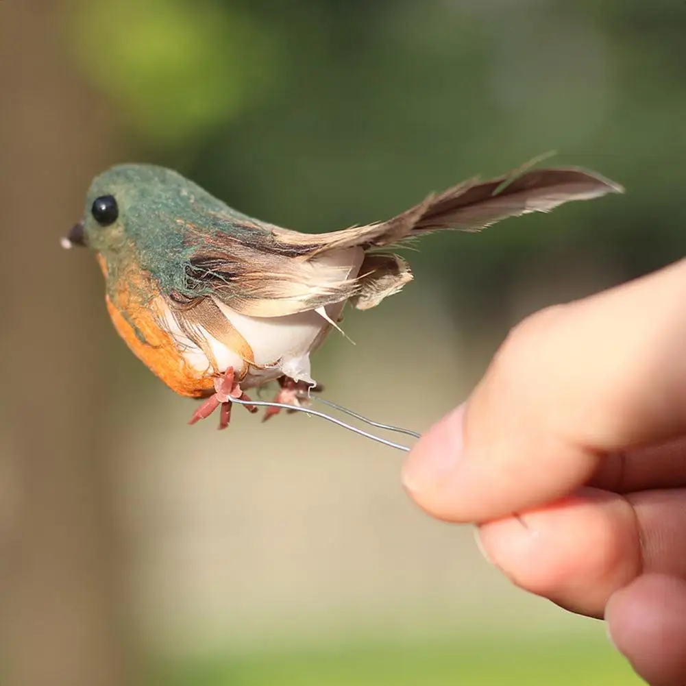 

12Pcs Foam Feather Artificial Robin Vividly Sparrow Birds Garden Yard Emulation Xmas Tree Decor Home Outdoor Yard Ornaments