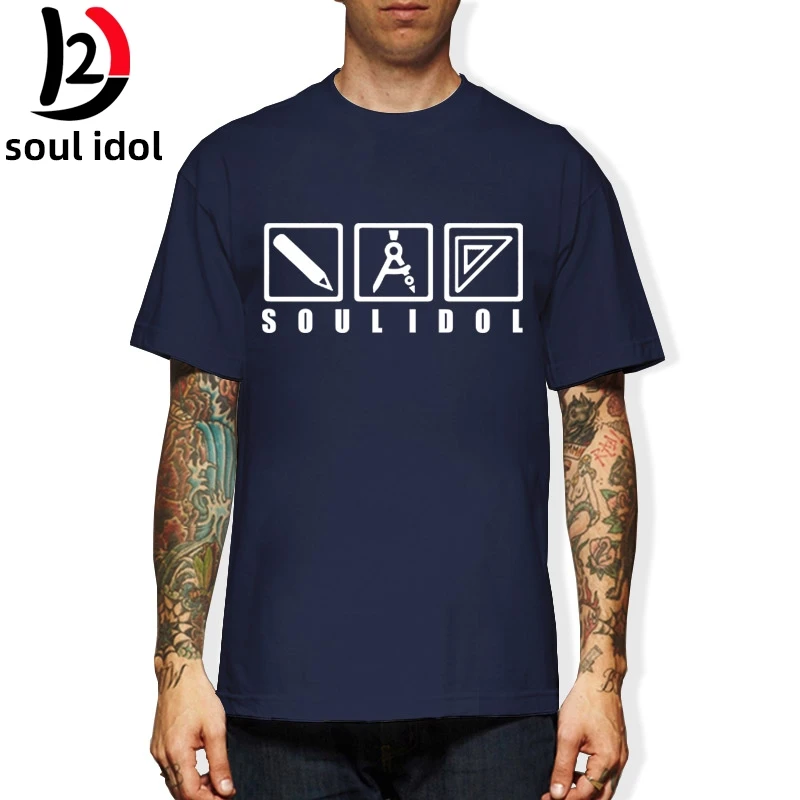 

D2 Architect Tools Print T Shirt Men Summer Cotton T-shirt Cool Novelty Funny Gift T-shirt Men Fashion Tops Tee