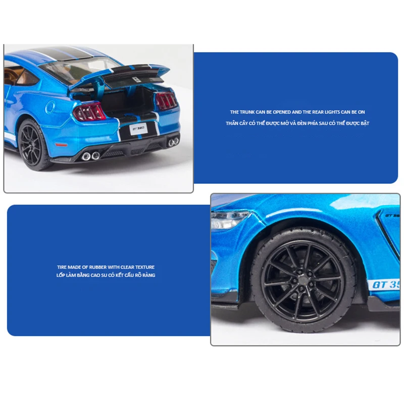 Модель автомобиля Ford Mustang Shelby GT350 GT500 1:32 модель из сплава функция оттяжки детская
