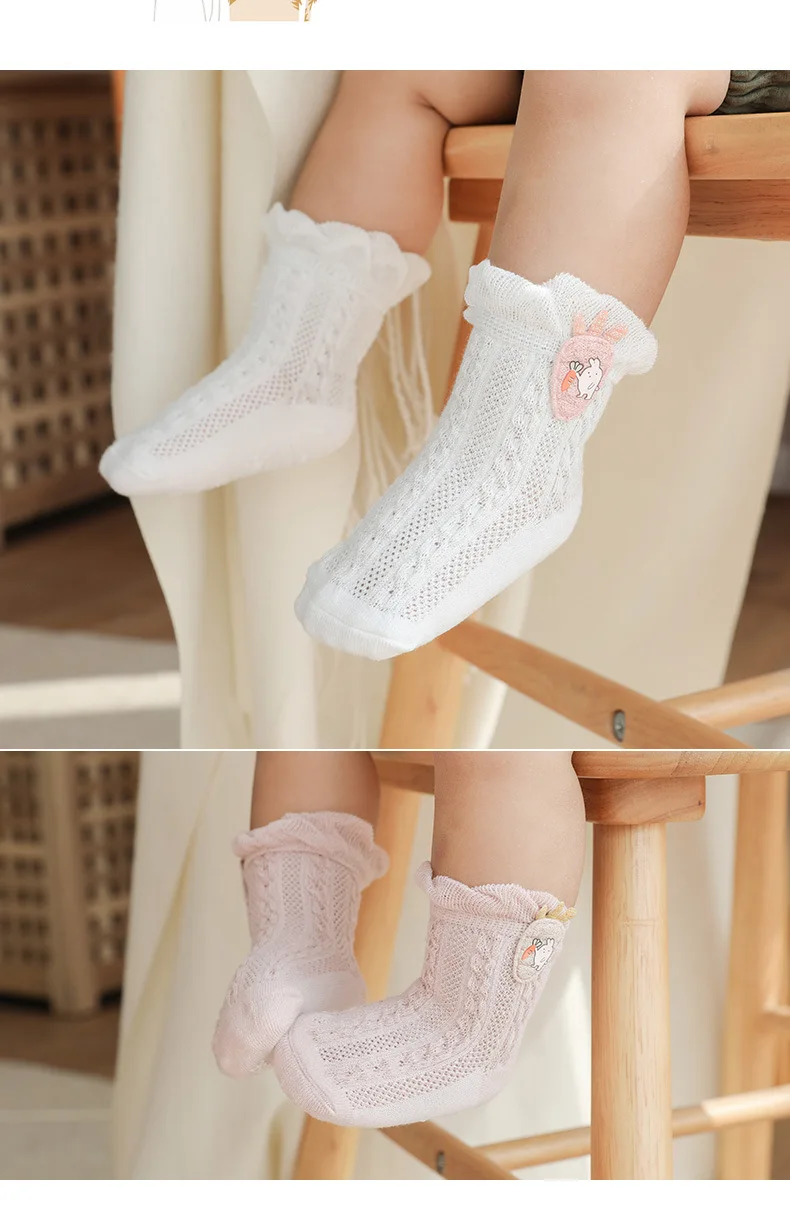 3 Pairs / Lot Baby Socks Mesh Thin Cotton Models Boys Girls Boneless Suture Newborn Accessories Children | Детская одежда и обувь