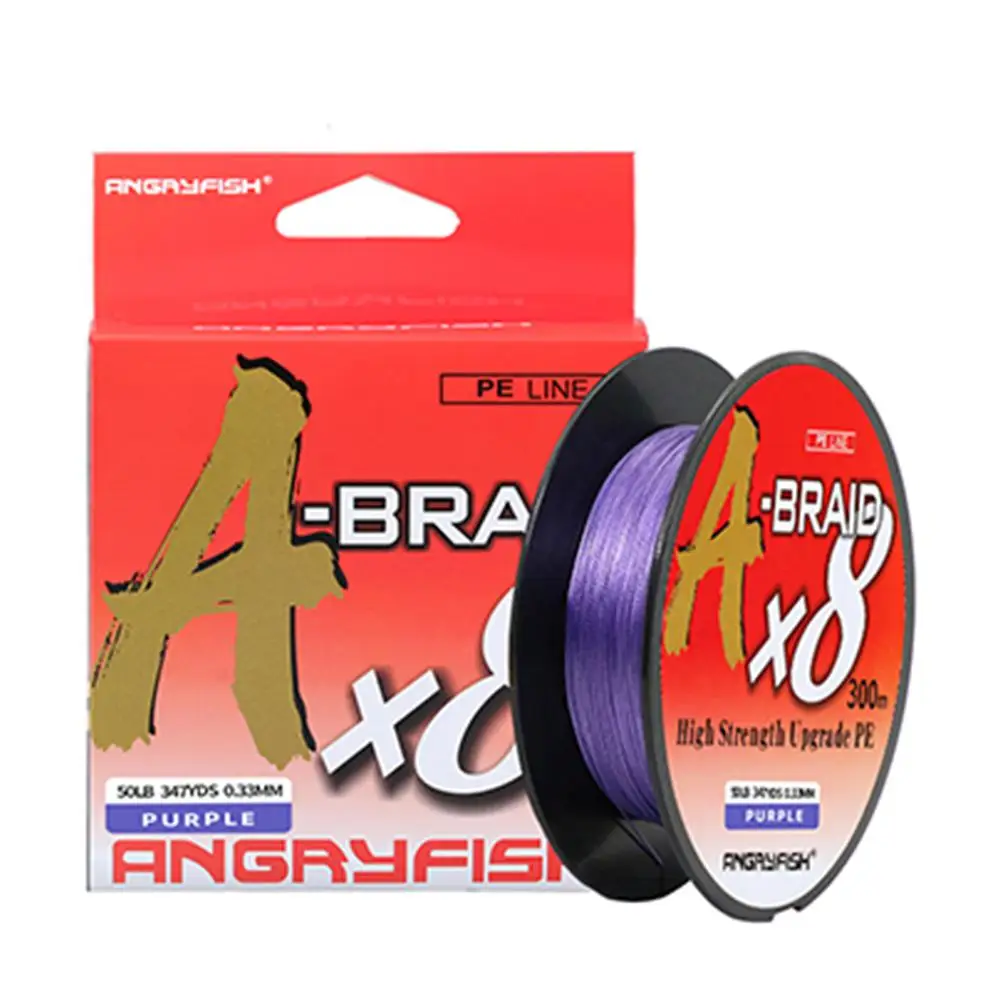 

A-braid X8 Fishing Line 327YDS/300M 8 Strands Braided Fishing Line Multifilament PE Line 20-60LB Fishing Accessories