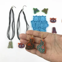 diy bat shaped earrings epoxy resin mold jewelry necklace pendant silicone mould