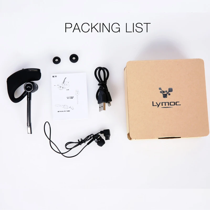 lymoc original v8s bluetooth headsets wireless earphones csr earbuds ear hook mic handsfree for strucker business office workout free global shipping