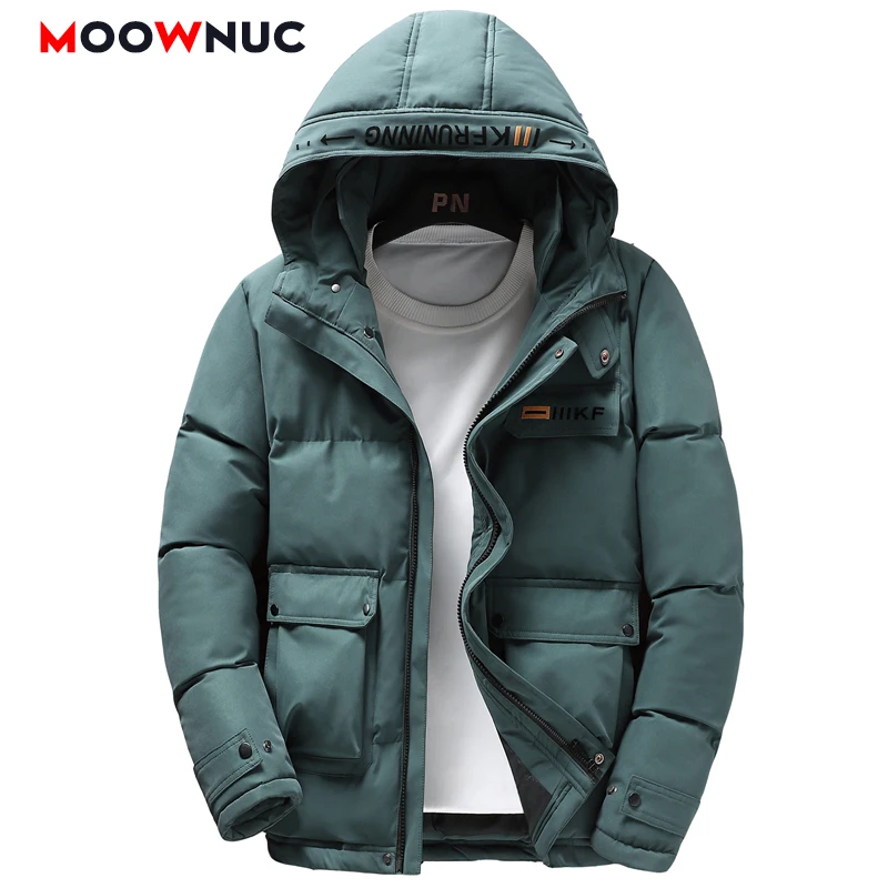 

Winter 2021 Casual Parkas Thick Male Windbreaker Jacket Men's Fashion Overcoat Classic Windproof Long Sleeve Business MOOWNUC