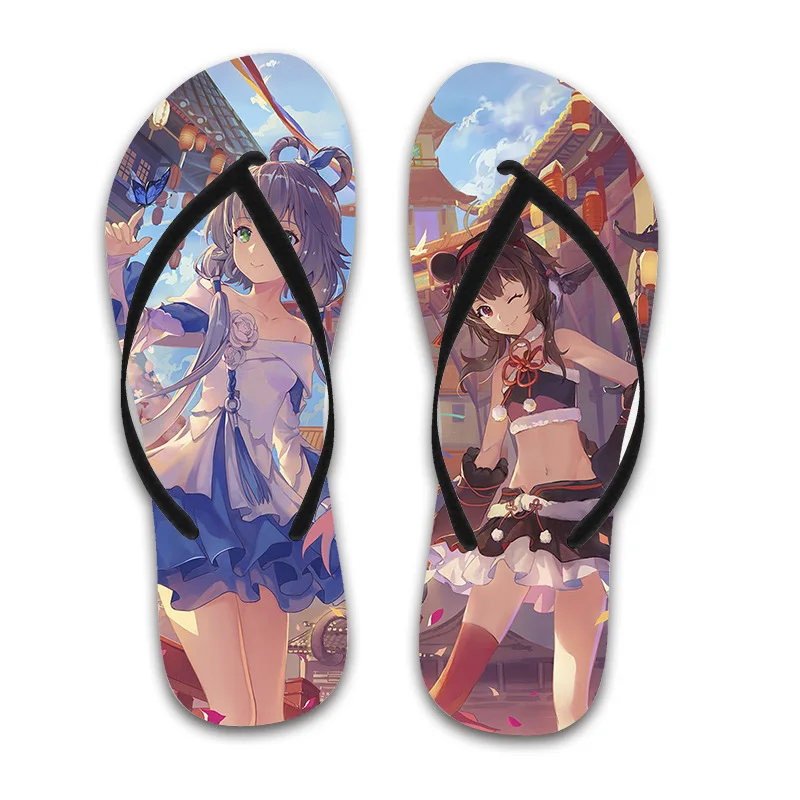 Demon Slayer Cosplay Slippers Kimetsu no Yaiba Kamado Tanjirou Fate Grand Order Summer One Piece Flip Flops Chaussures | Тематическая