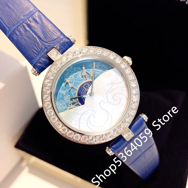 Брендовые Часы из натуральной кожи роскошные женские детские часы модные от