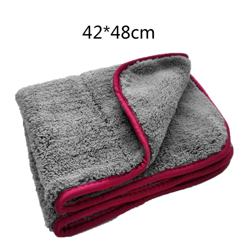 

42*48cm 1000GSM Car Detailing Coral Fleece Double-sided Towel Car Cleaning Car Washing Rag for Cars Home Kitchen