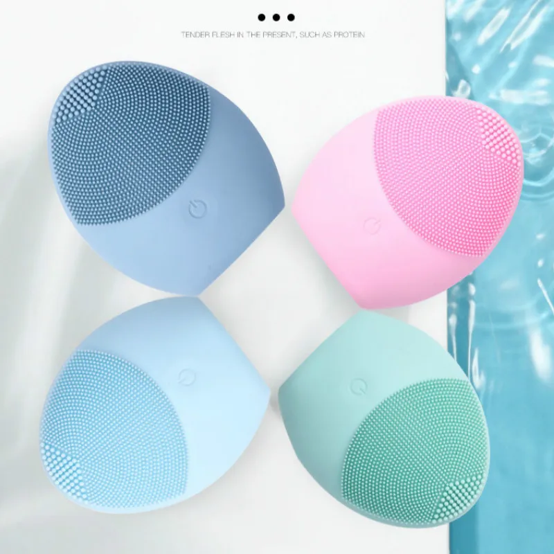 Электрическая глубокая Чистящая Щетка массажная звуковая силиконовая щетка для