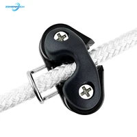 boat accessories black composite ball bearing cam cleat with leading ring pilate equipment fast entry rope wire fairlead sailing