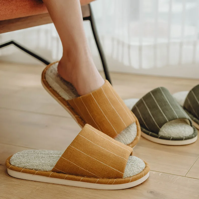 Женские хлопковые домашние тапочки Сезон весна-осень Удобные теплые для