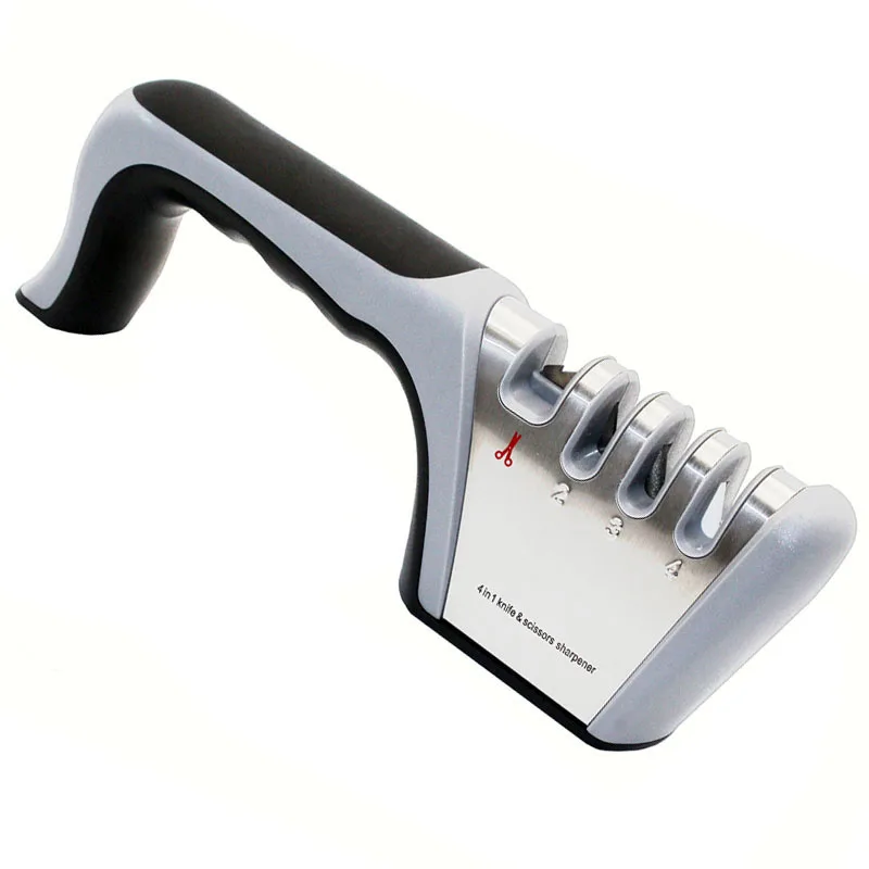 Knife Sharpener 4 Stages Professional Whetstone Tungsten Ceramic Diamond Sharpening Stone Spyderco Grinder Kitchen Accessories | Дом и сад