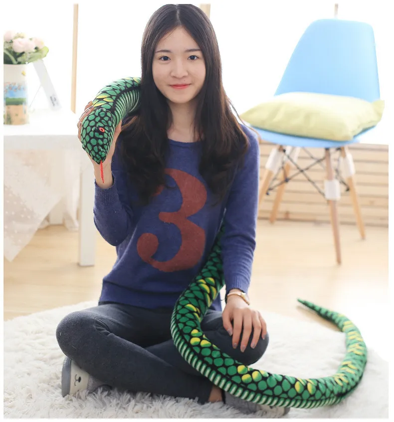 Новинка шутки плюшевые игрушки большой удав забавные животных мягкая плюшевая