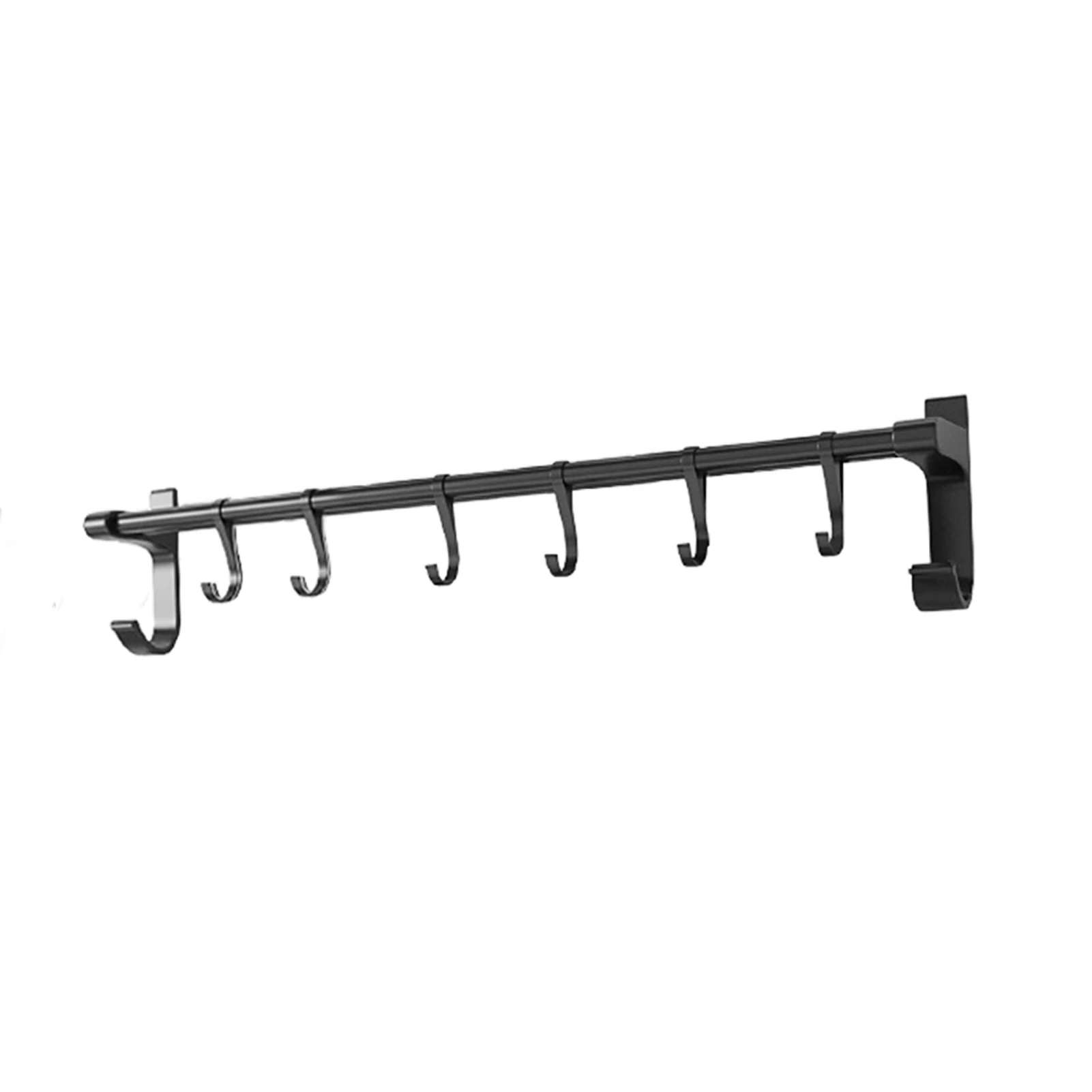 

No Drilling Easy Install Movable Hooks Restaurant Wall Mounted Practical Kitchen Utensil Holder Aluminum Heavy Duty Adhesive