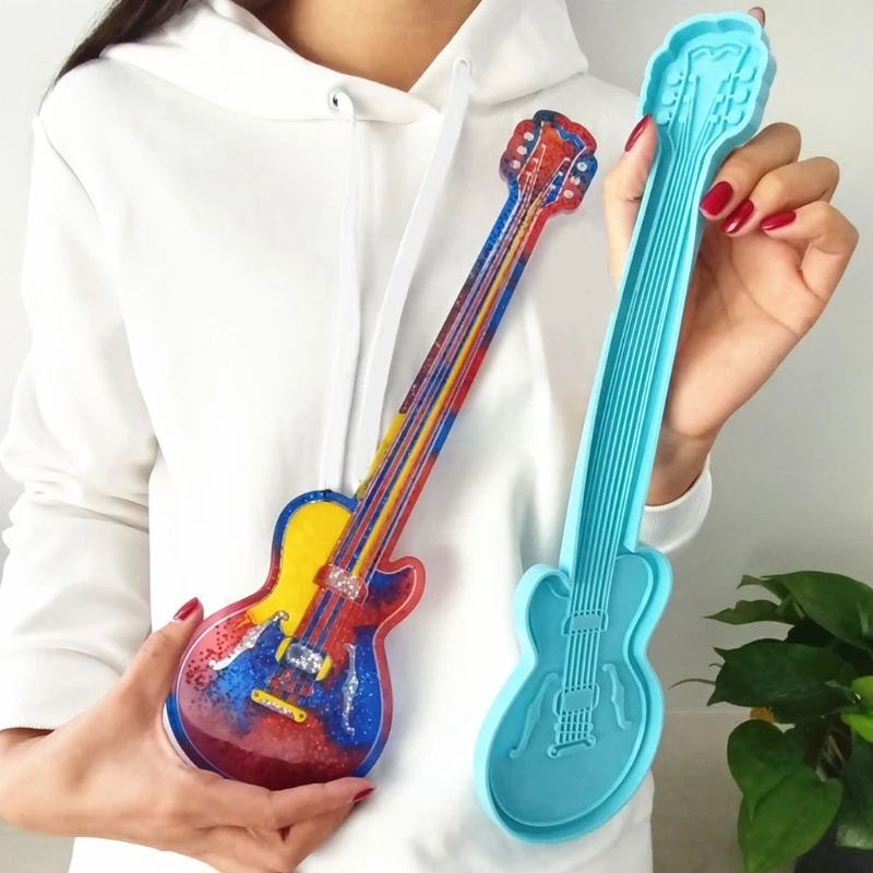 

Guitar Epoxy Resin Mold Handmade Casting Silicone Mould DIY Crafts Jewelry Making Tool