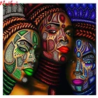 Набор для алмазной живописи 5D сделай сам, вышивка крестиком из искусственных бриллиантов в африканском стиле