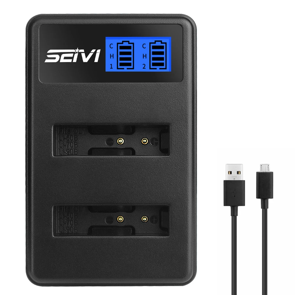 Сменное зарядное устройство для камеры Olympus с жестким корпусом и зарядным