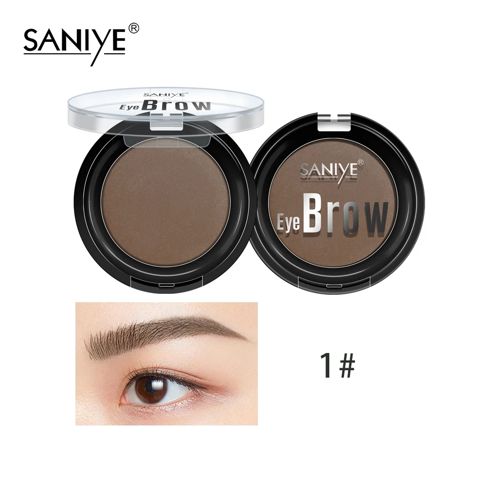SANIYE Eyebrow Powder Waterproof Eyebrow Natural Delicated Brow Powder Palette Black Brown Color polvo de cejas E0131